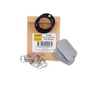 Bush Tracks Dog Tags Set Silver